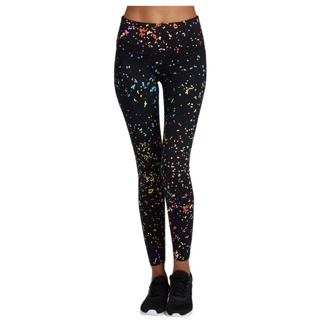 Women's Color Print Point Leggings