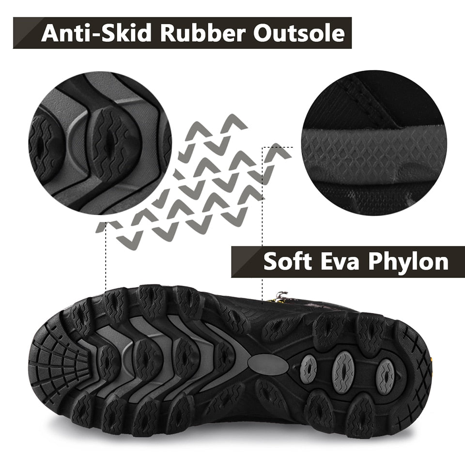 GRITION Men Waterproof Hiking Shoes