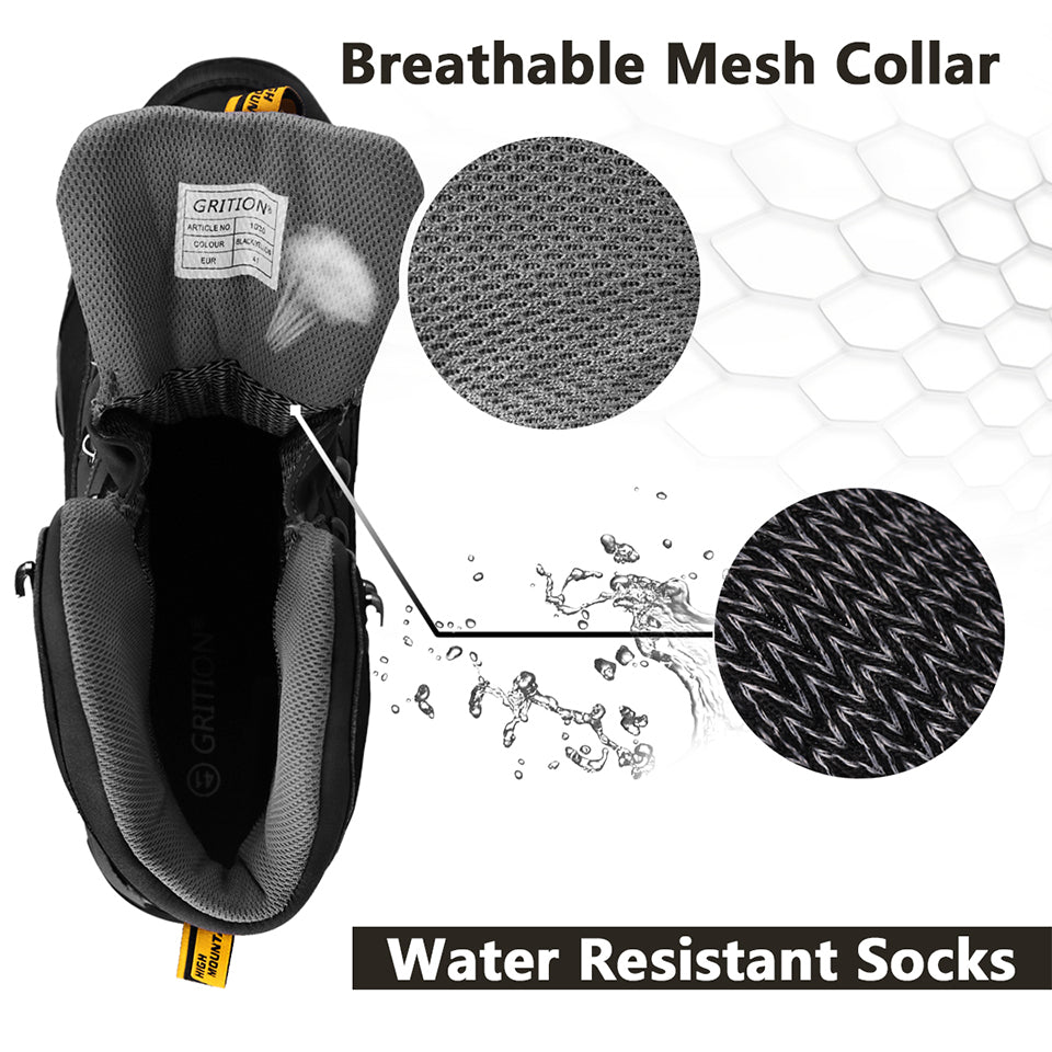 GRITION Men Waterproof Hiking Shoes