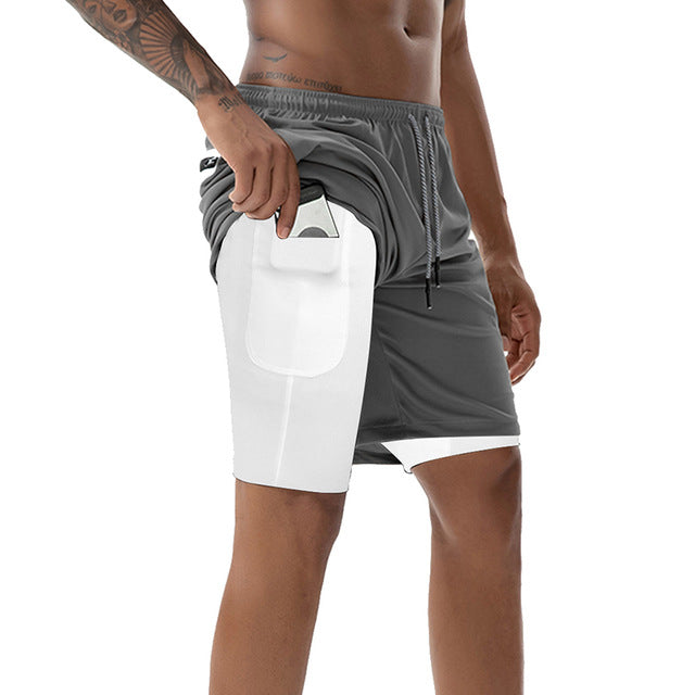 Mens Joggers Shorts with Phone Pockets