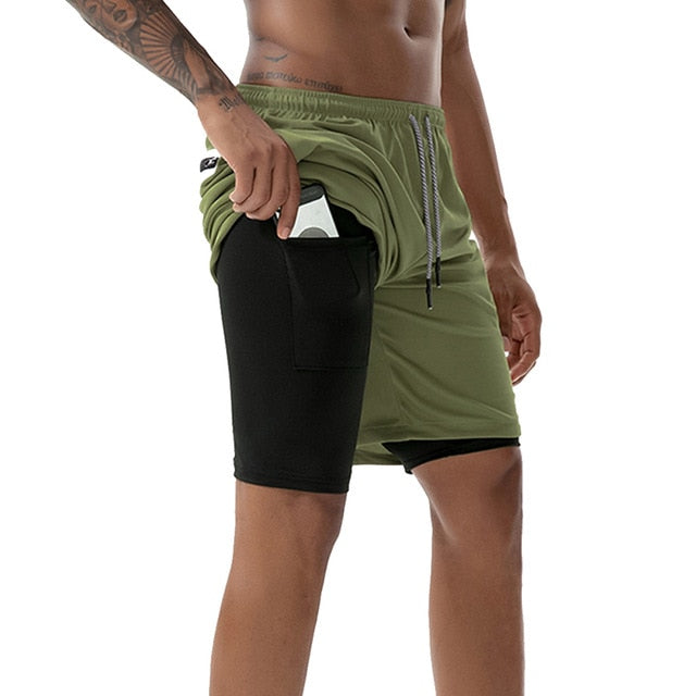 Mens Joggers Shorts with Phone Pockets