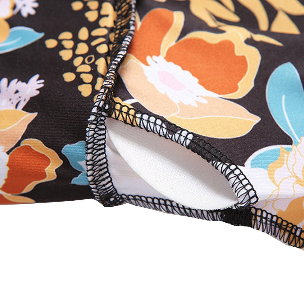 Women Backless Print Yoga Set