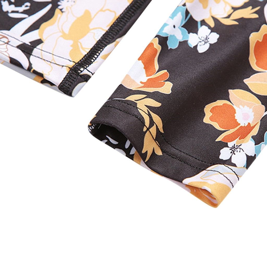 Women Backless Print Yoga Set