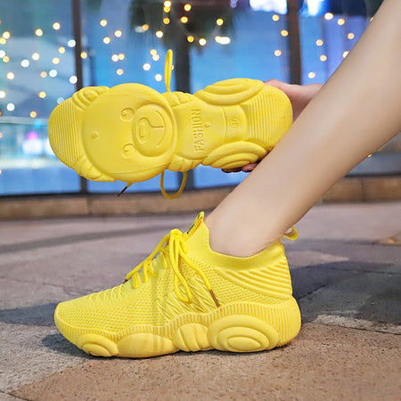 Chunky Yellow Sport Running Shoes