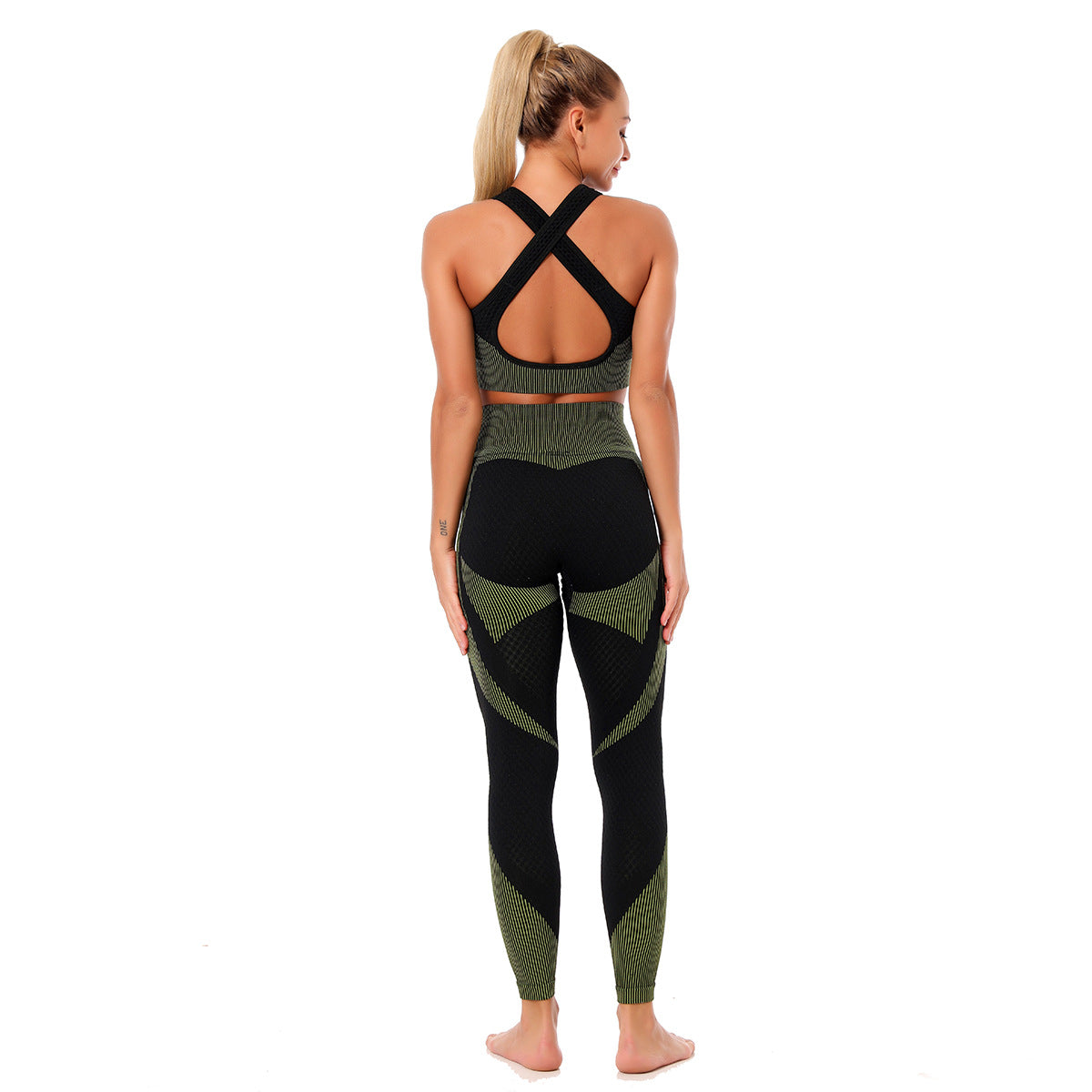 Women Long Sleeve Yoga Set Patchwork