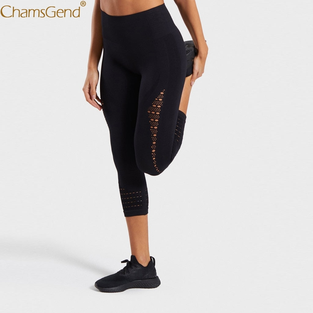 Sexy Hollow-out High-waist Leggings